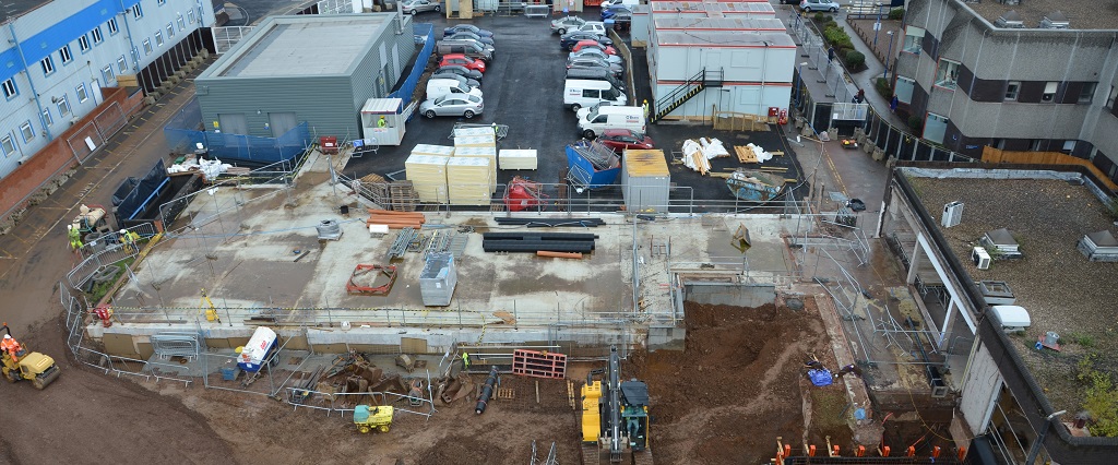 Civil engineering specialist, providing groundworks services for Kier Construction at New Cross Hospital in Wolverhampton, West Midlands