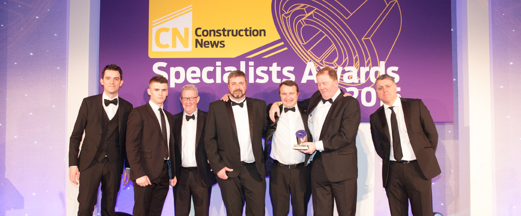 Our commitment to the construction industry and the Midlands has seen us awarded Specialist Contractor of the Year at the Construction News Specialist Awards.