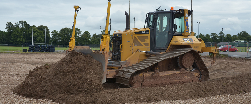 Civil engineering and groundworks contractor provides earthworks and sports pitch installation services at Burton Hockey Club in the West Midlands