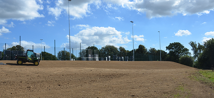 Installation of a 3G synthetic surface for Warden Park Academy by sports pitch construction specialist, O’Brien Sports