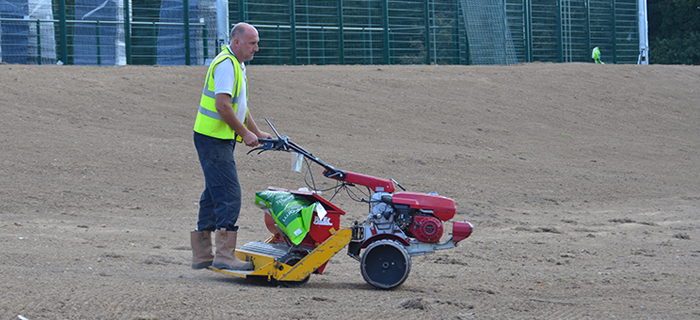 Installation of a 3G synthetic surface for Warden Park Academy by sports pitch construction specialist, O’Brien Sports