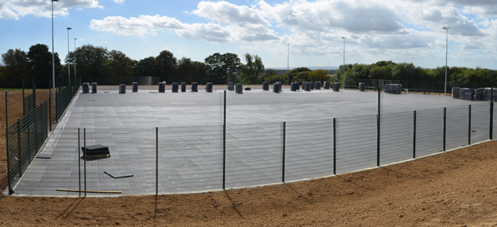 Installation of a 3G synthetic surface for Warden Park Academy by sports pitch construction specialist, O’Brien Sports