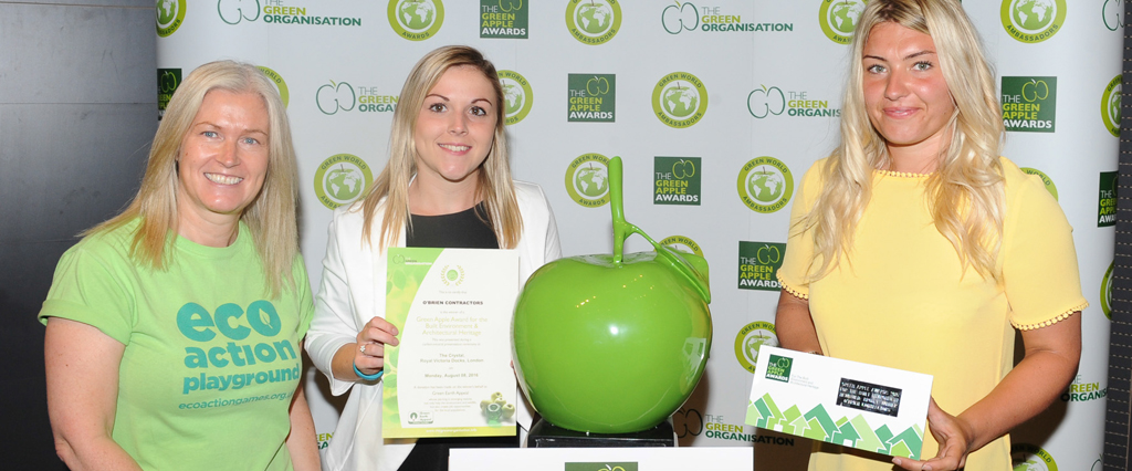 Our commitment to the environment has seen us awarded a Green Apple award for sustainable development