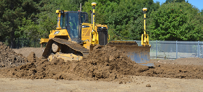 Civil engineering and groundworks specialist providing earthworks and laser levelling services at Broxhill Sports Centre.