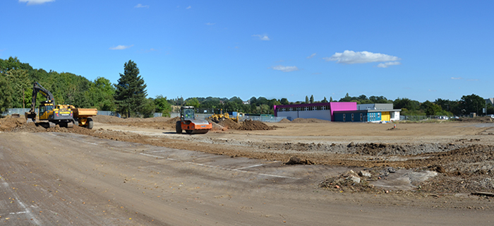 Civil engineering and groundworks specialist providing earthworks and laser levelling services at Broxhill Sports Centre.