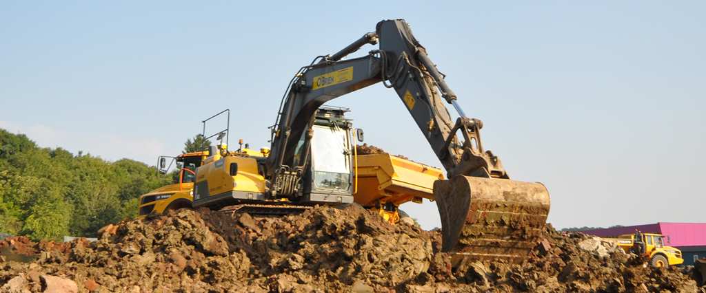 Civil engineering and groundworks specialist providing earthworks and laser levelling services at Broxhill Sports Centre.