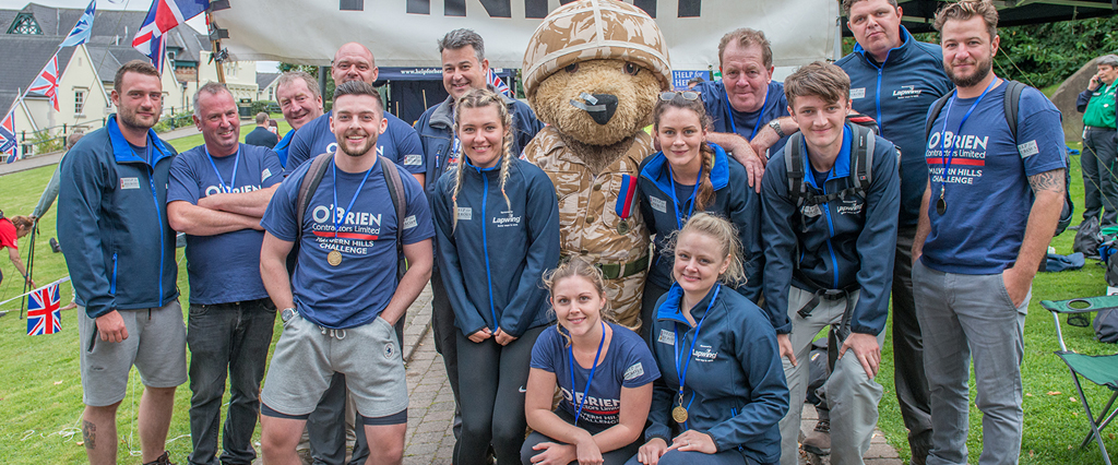 Team O’Brien hikes across the Malvern Hills to raise money for Help for Heroes