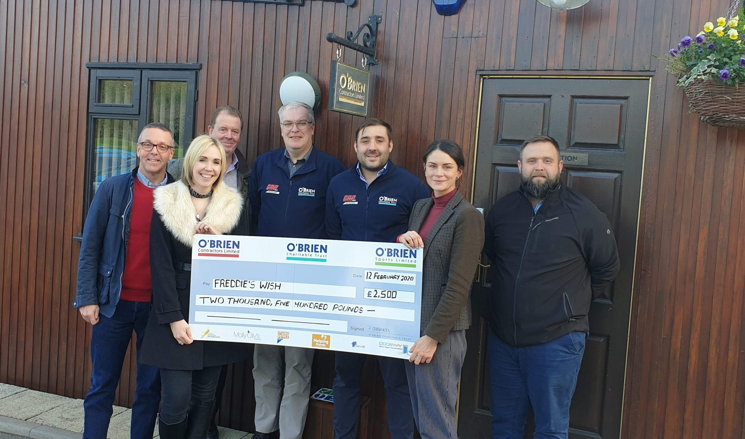 The O’Brien Charitable Trust Present £2,500 Donation to Freddie’s Wish Charity