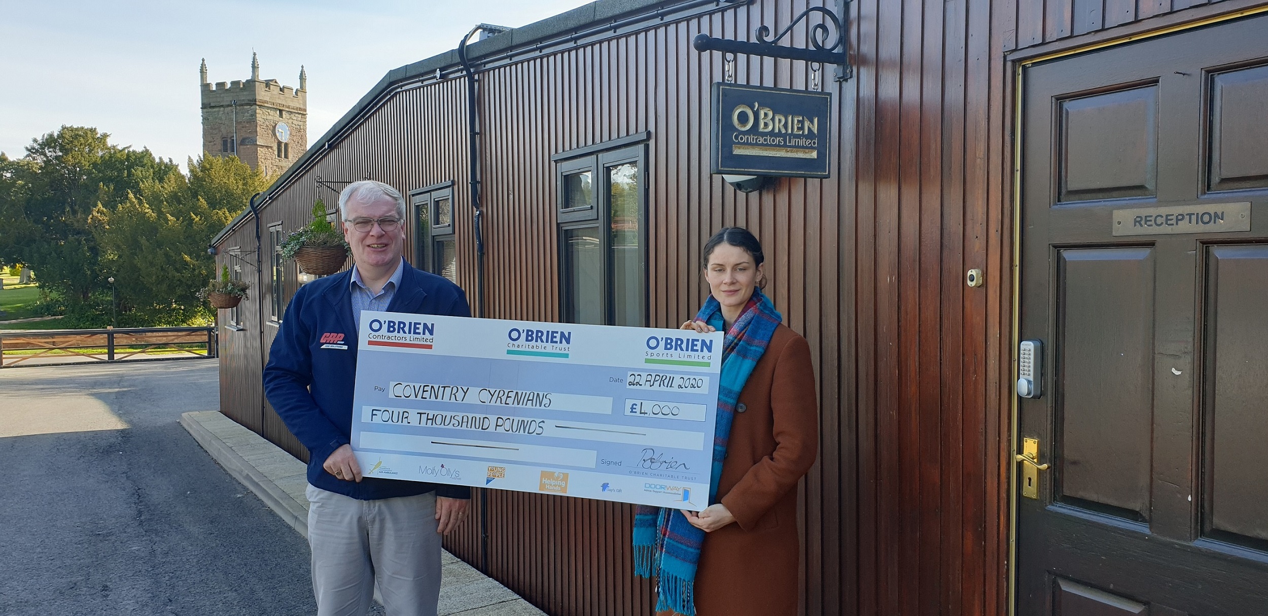 O’Brien Charitable Trust Donate £4,000 to Coventry Cyrenians Society