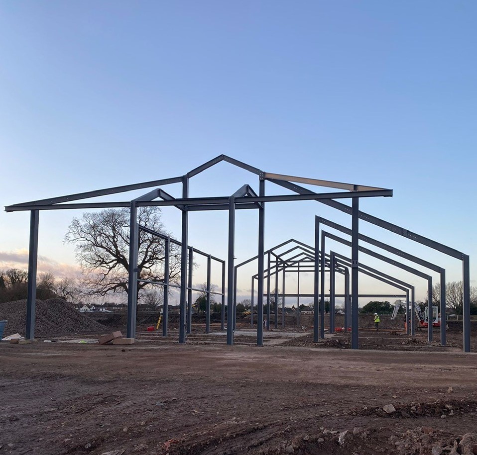 Old Saltleians RFC club house takes shape as the building frame goes up!