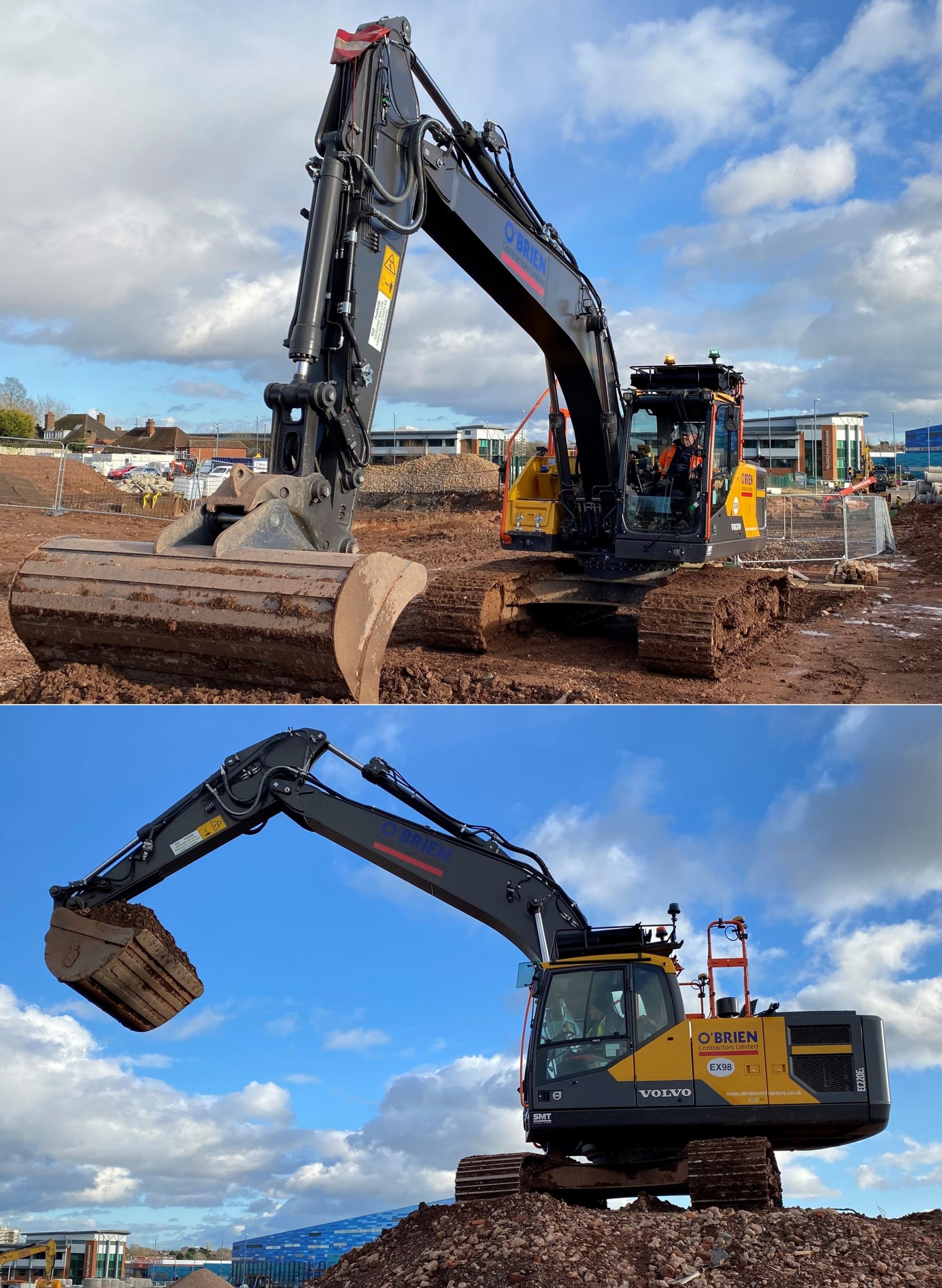 The latest technology on board our two brand new EC220 Volvo’s, in action in the Midlands this week!
