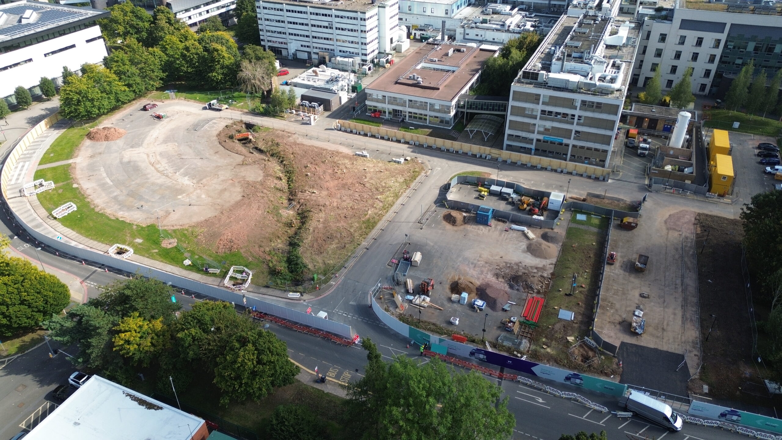 Drone view of the site