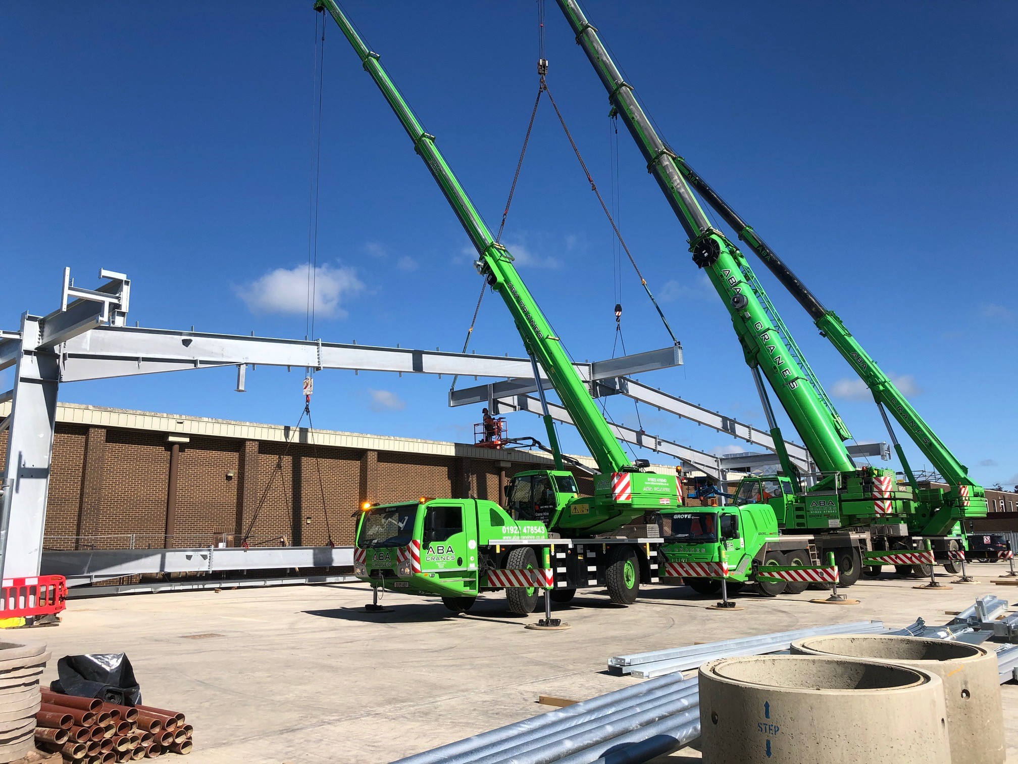 Machinery on a building site